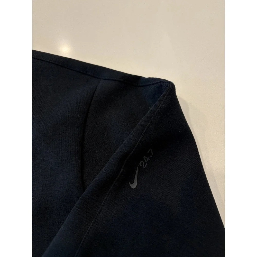Nike 24.7 Mens Black Cardigan Large Dri-FIT Snap-Button HQ6948-010